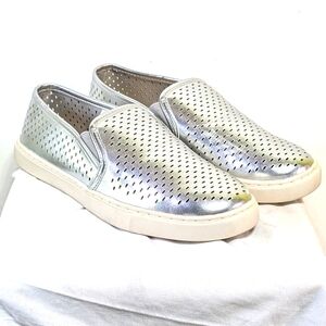 Brash Women Silver Color Flats Sz 10 Loafers Slip On 169300 Shoes Sneakers
